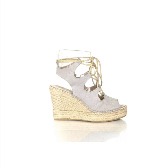 gray espadrille wedges